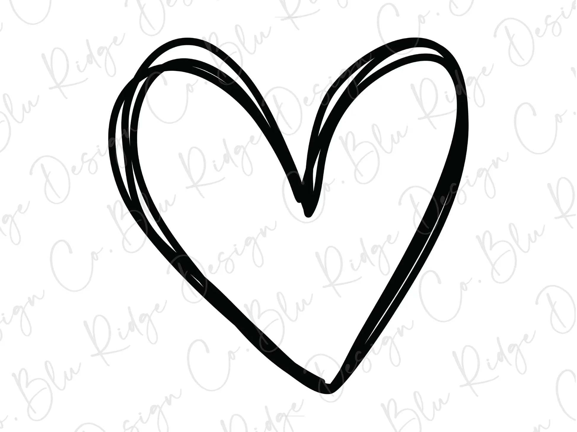 a black and white drawing of a heart