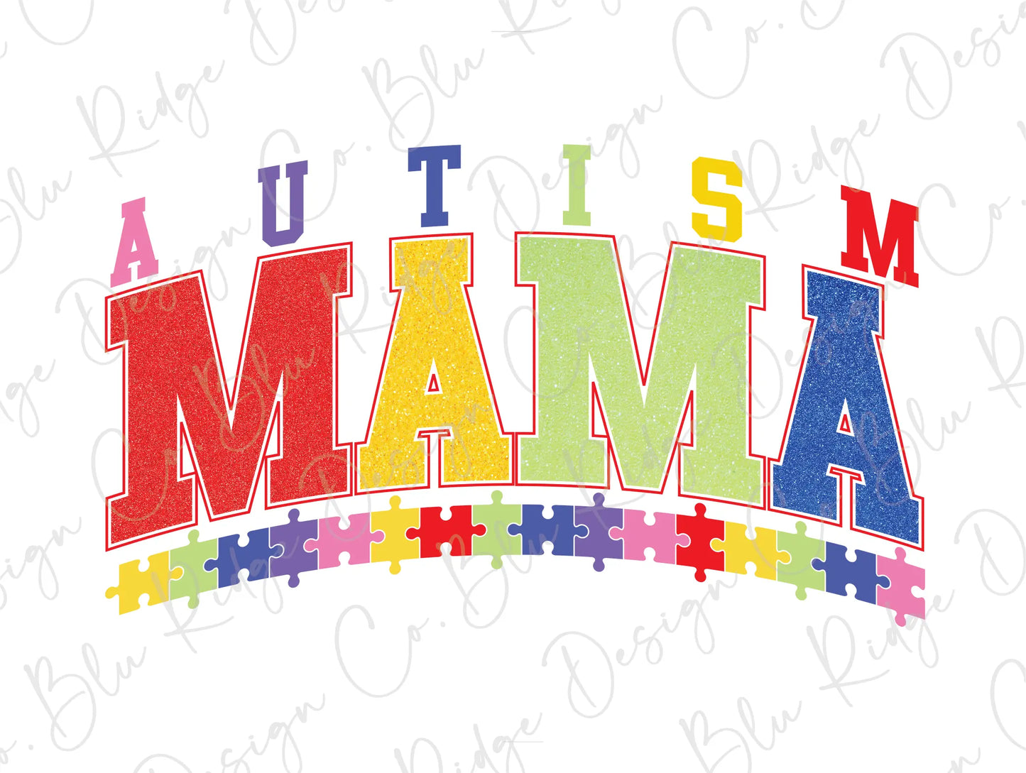 the word autism is made up of puzzle pieces