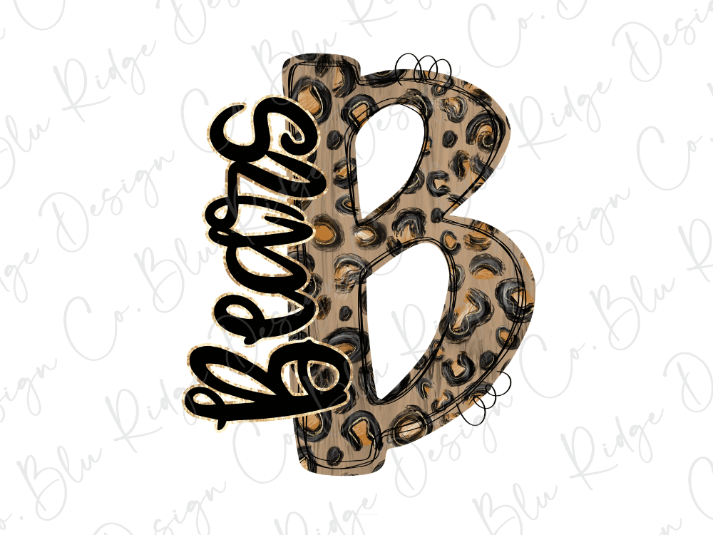 A stylized letter 'B' with a leopard print pattern, featuring the word "Beats" written in cursive script.