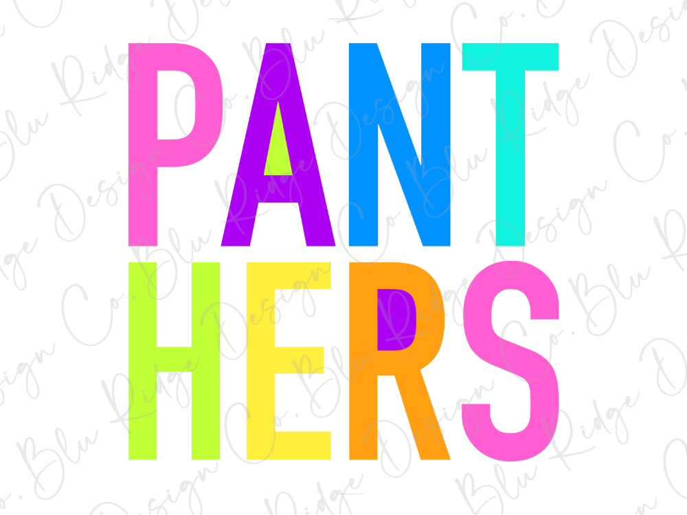 the text "PANT HERS" in a large, colorful font.
