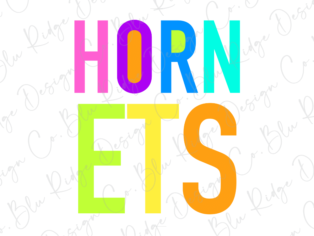 the text "HORN ETS" in a colorful, stylized font.