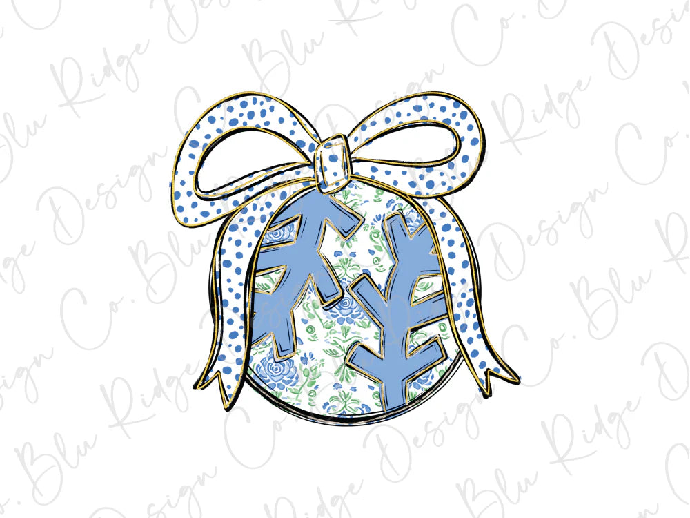 Blue/Green Faux Glitter Coquette Floral Baseball Graphic T-Shirt