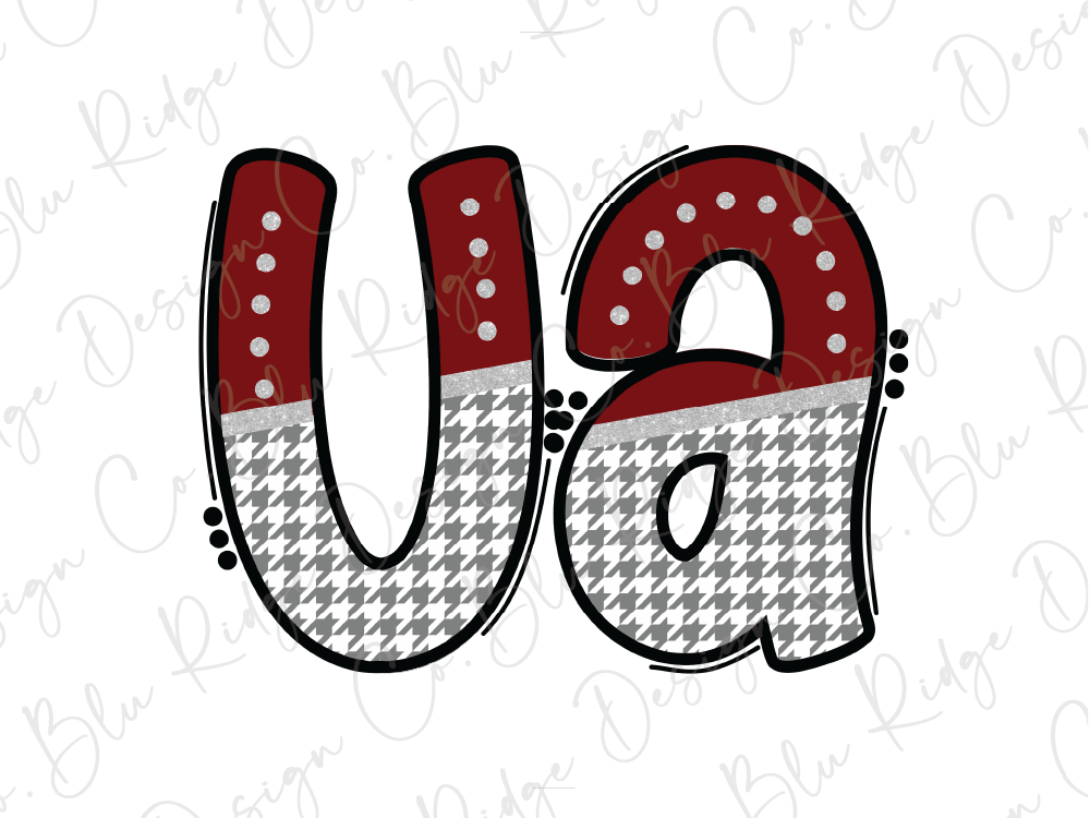 a stylized representation of the letters 'V' and 'A' with a houndstooth pattern.