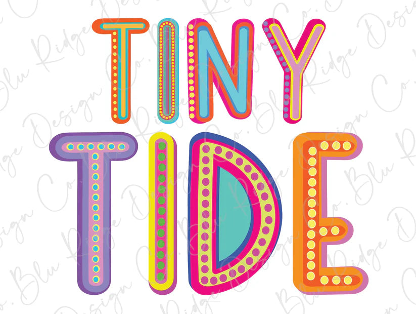 Tiny Tide School Spirit Neon Letters Graphic T-Shirt