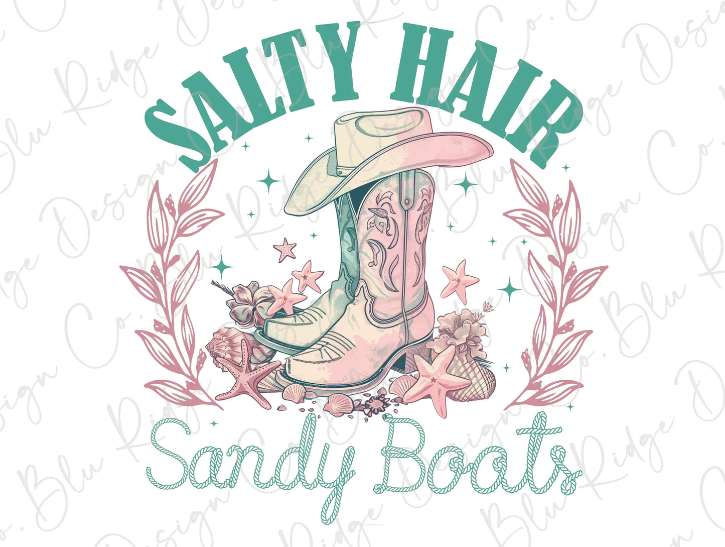 a boot with a cowboy hat and stars around it