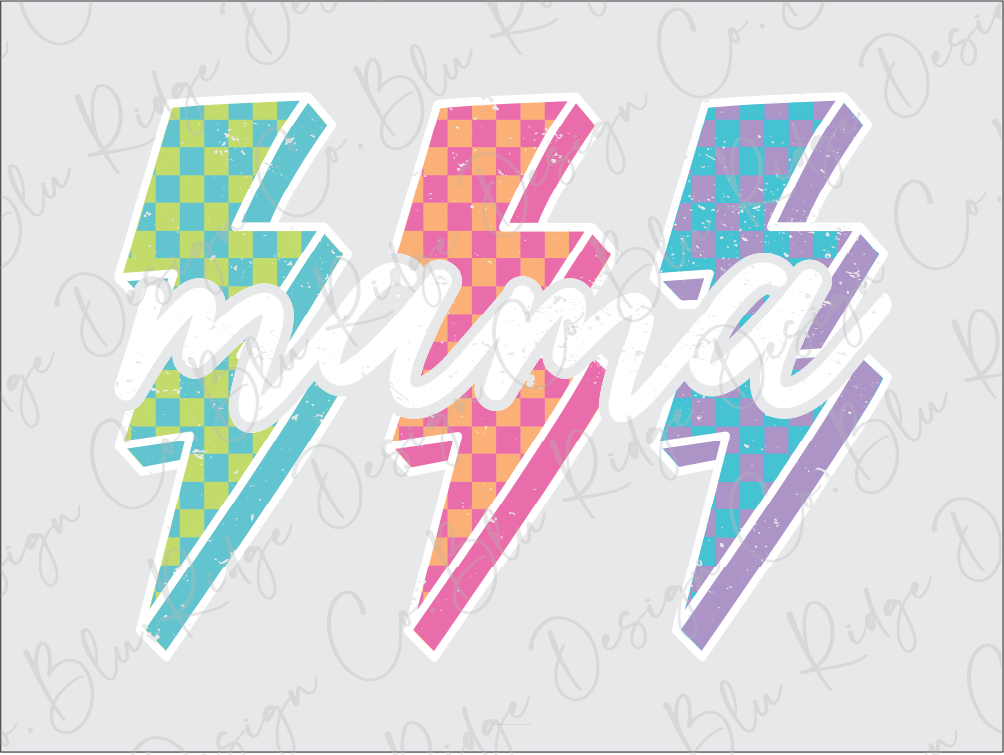 three different colored lightning stickers on a white background