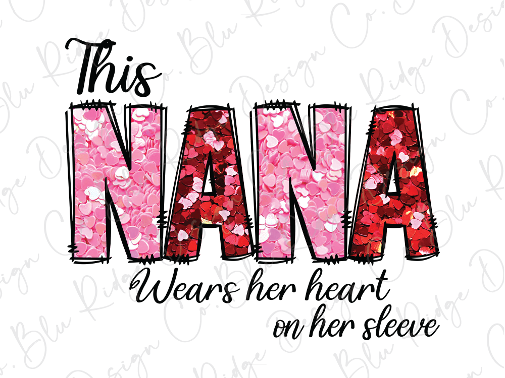 this is an image of a t - shirt with the words, this nana