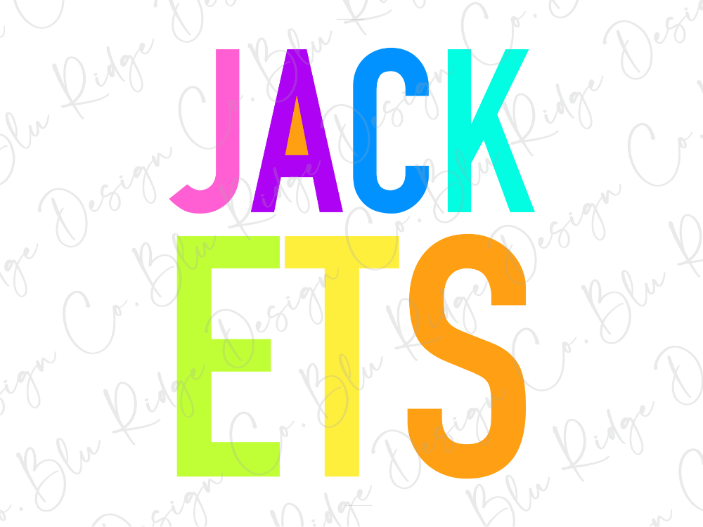 the text "JACK ETS" in a colorful, stylized font.