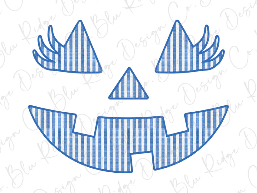 Seersucker Pumpkin Face Graphic T-Shirt