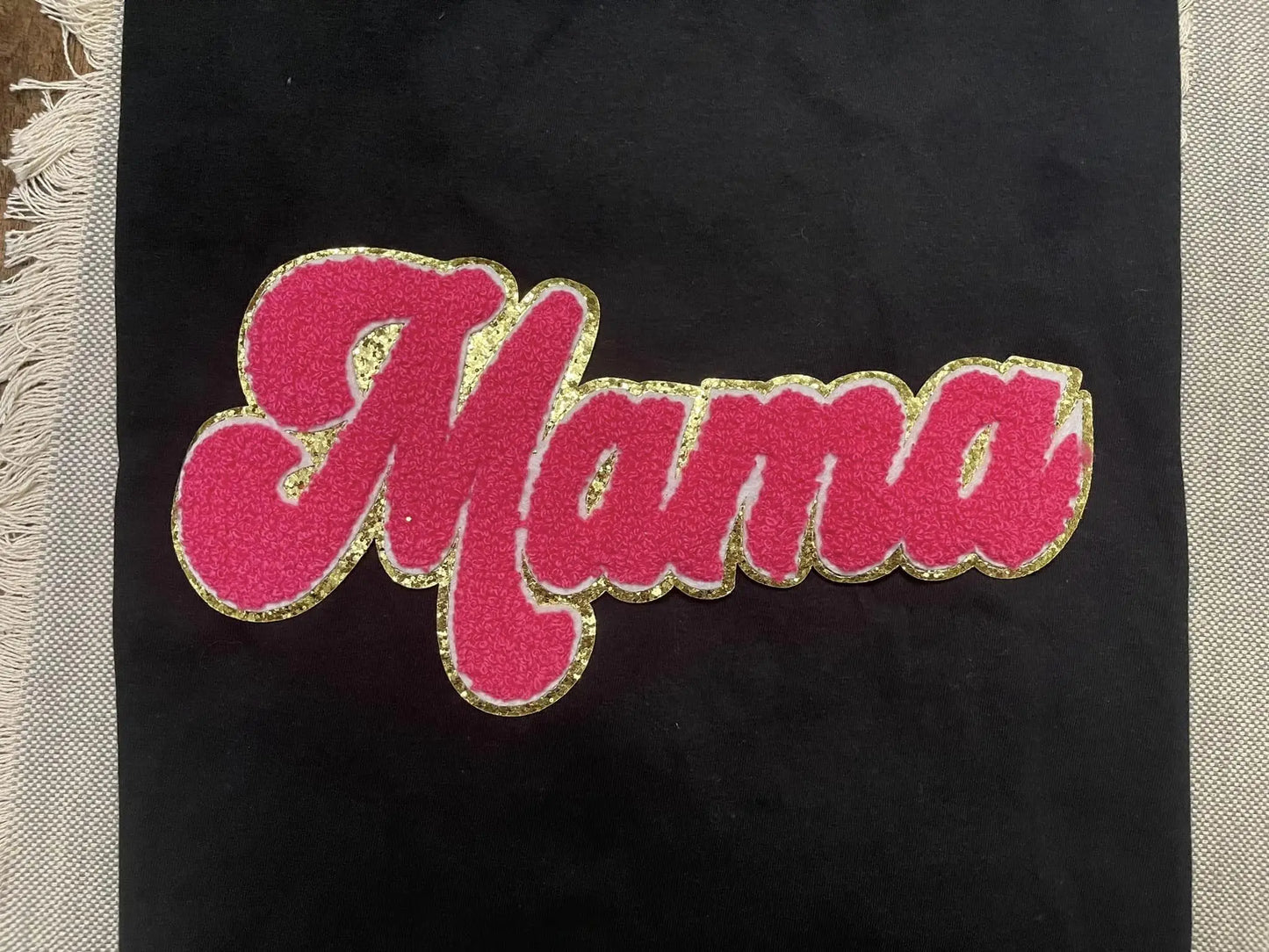 Mama Pink Chenille Patch Blu Ridge Design Co