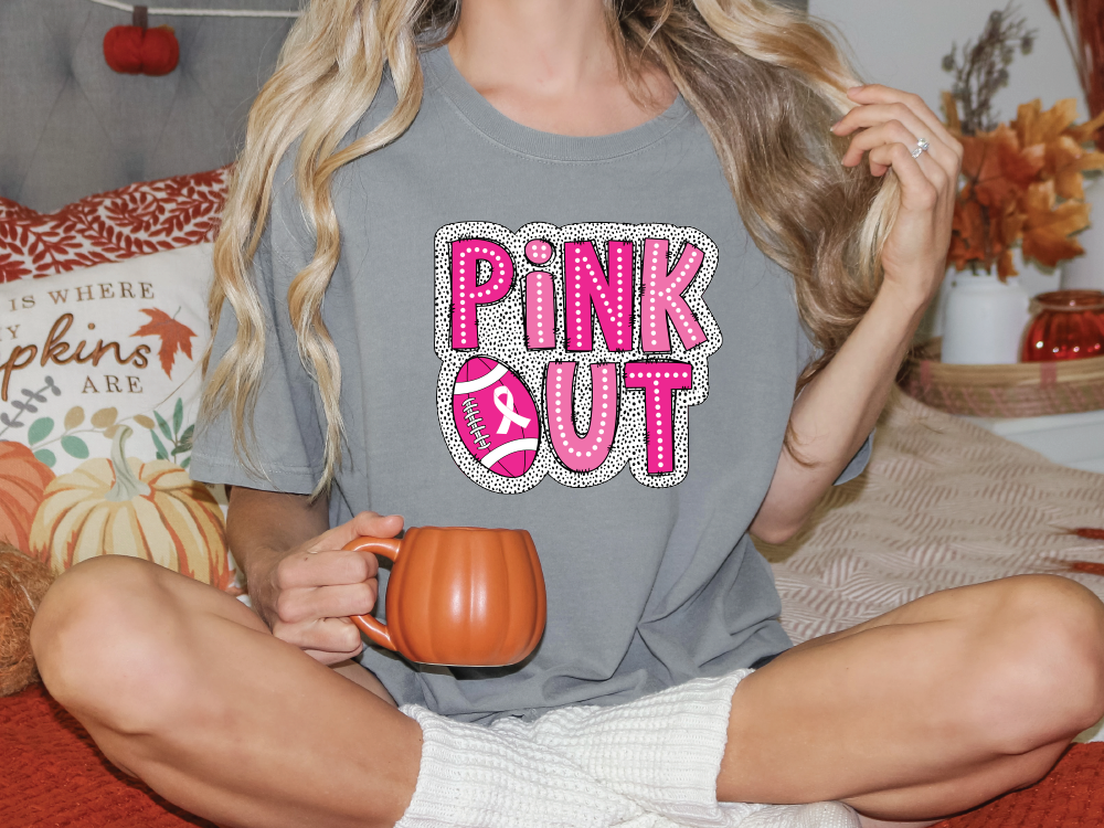 Football Pink Out Graphic T-Shirt