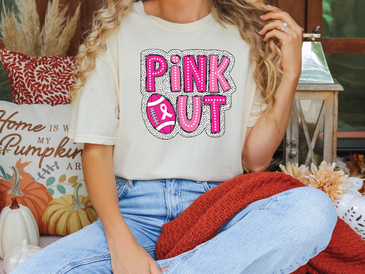 Football Pink Out Graphic T-Shirt