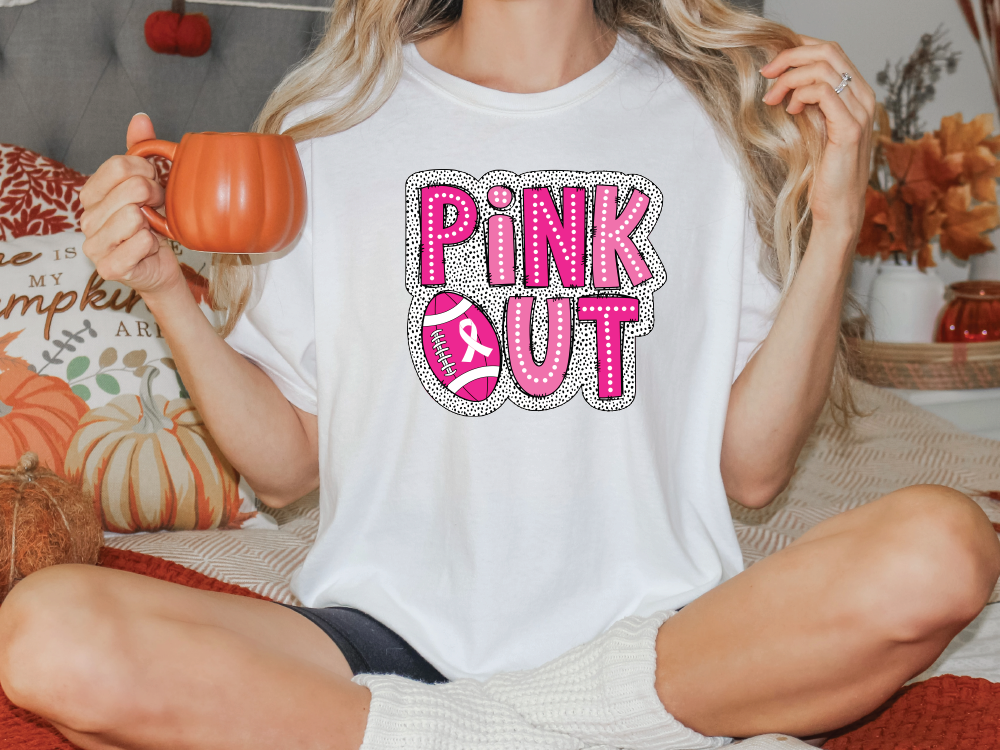 Football Pink Out Graphic T-Shirt