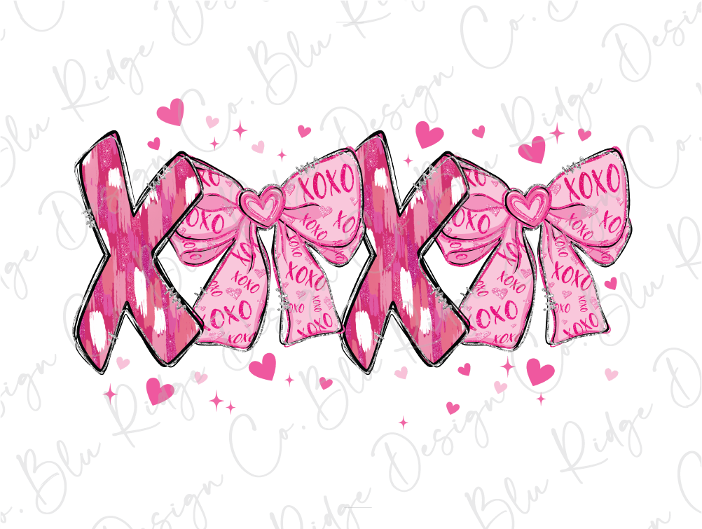 a pink ribbon with a bow on it