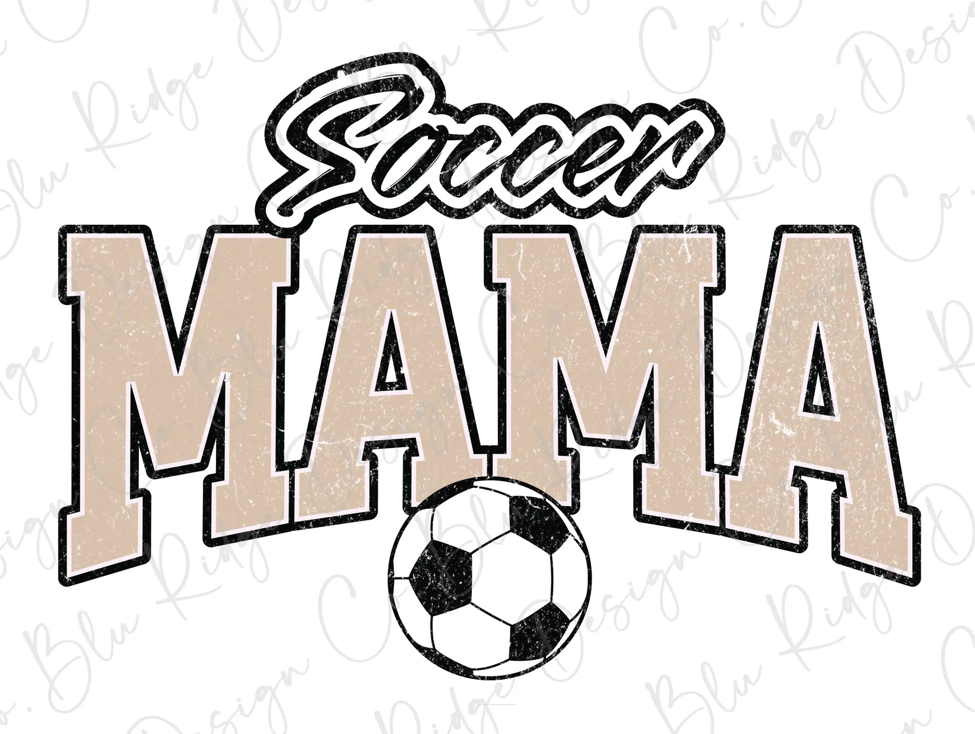a soccer ball with the word soccer mama on it
