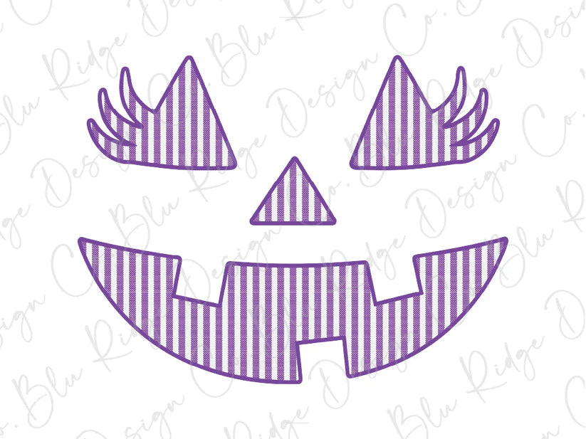 Seersucker Pumpkin Face Graphic T-Shirt