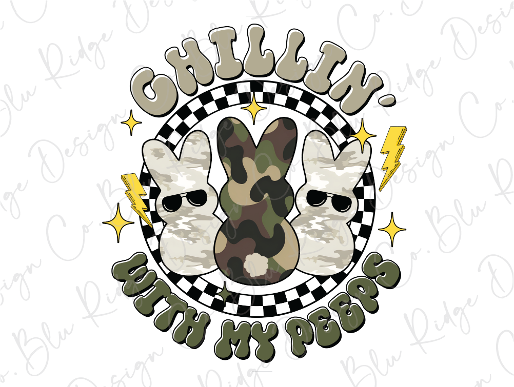 a picture of a camo bunny with a checkered background