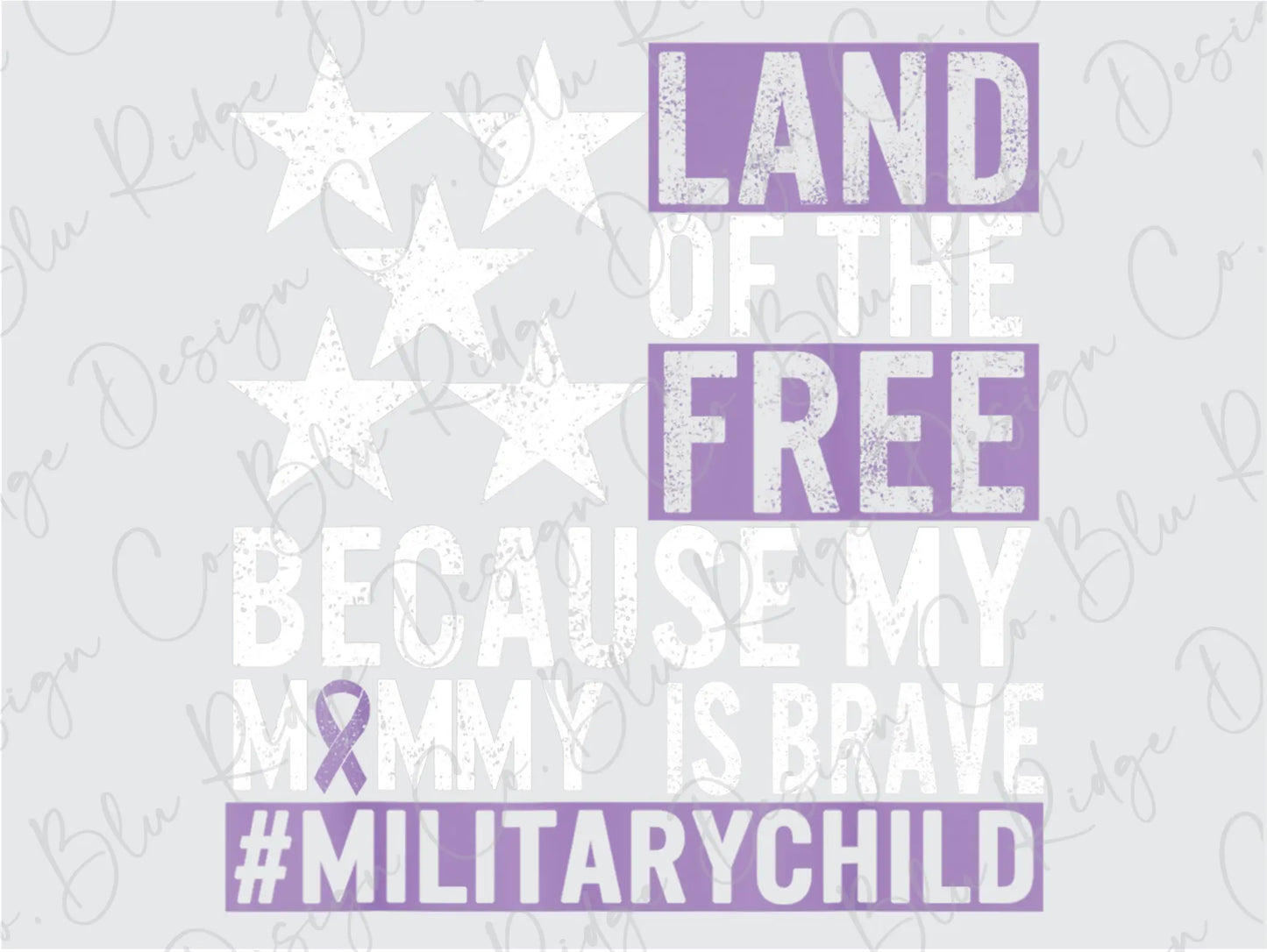 a poster with the words land of the free because my army is brave
