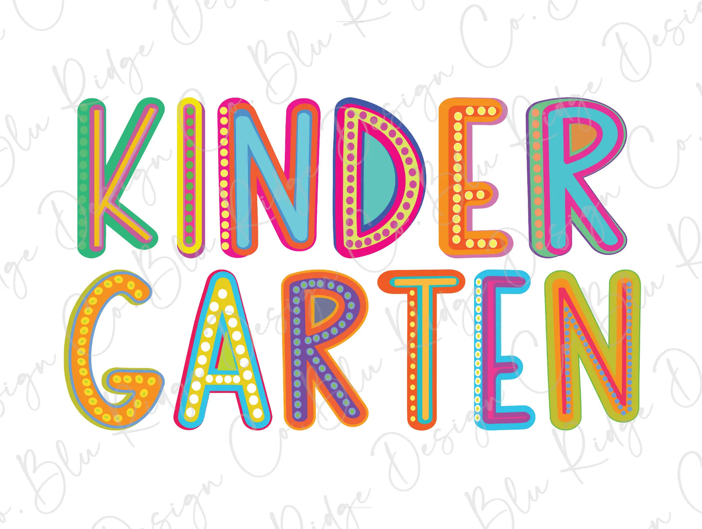a colorful sign that says kinder gartern