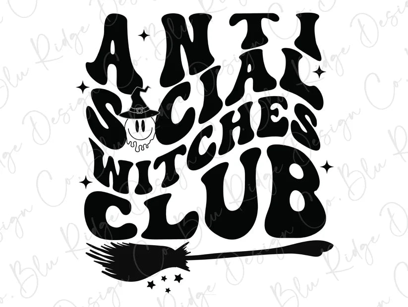 Anti Social Witches Club (Back/Pocket Combo) Graphic T-Shirt