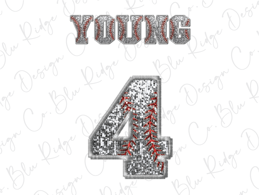 the number four is made up of silver and red beads