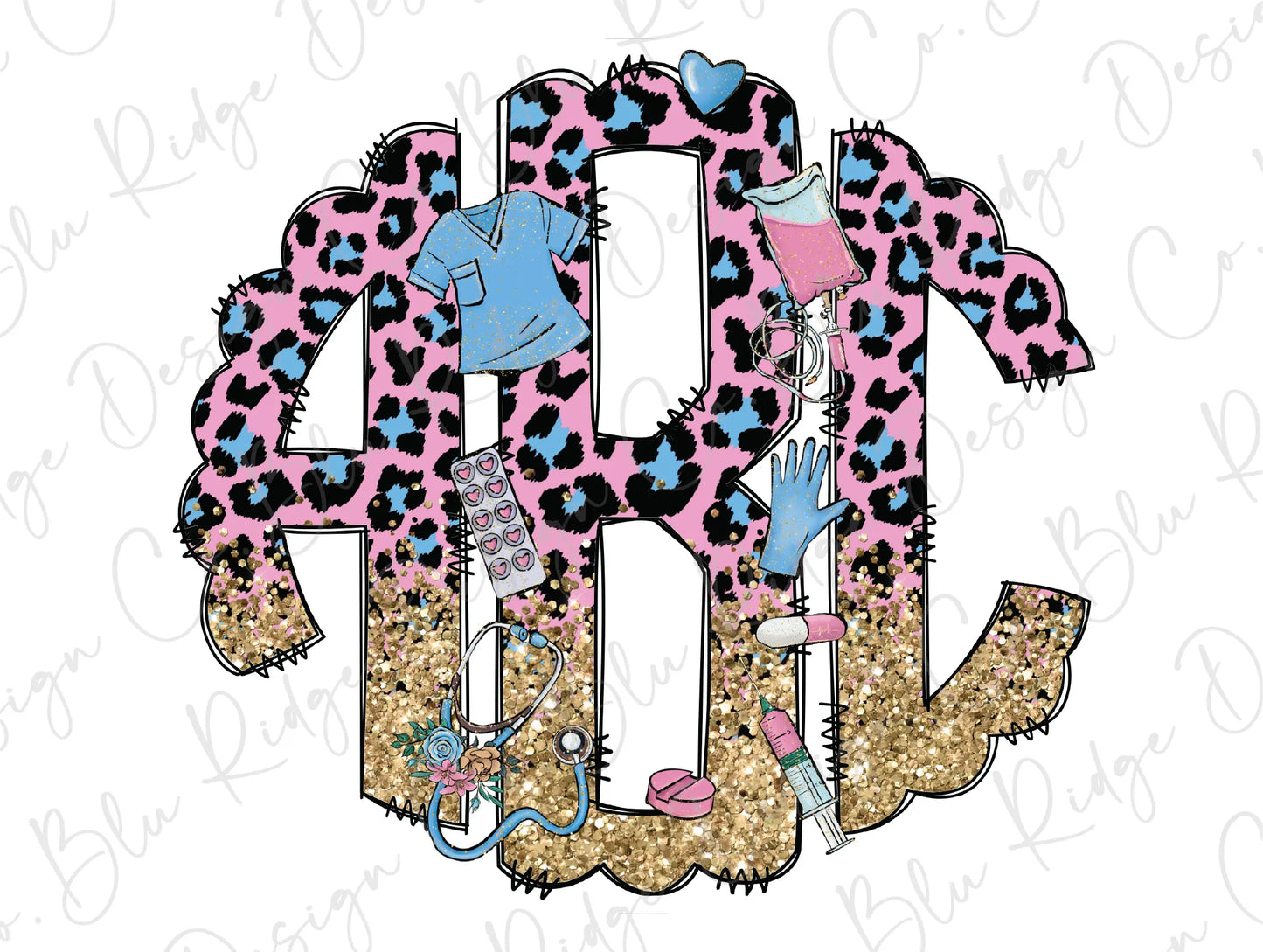 a pink and black leopard print with the letter b on it