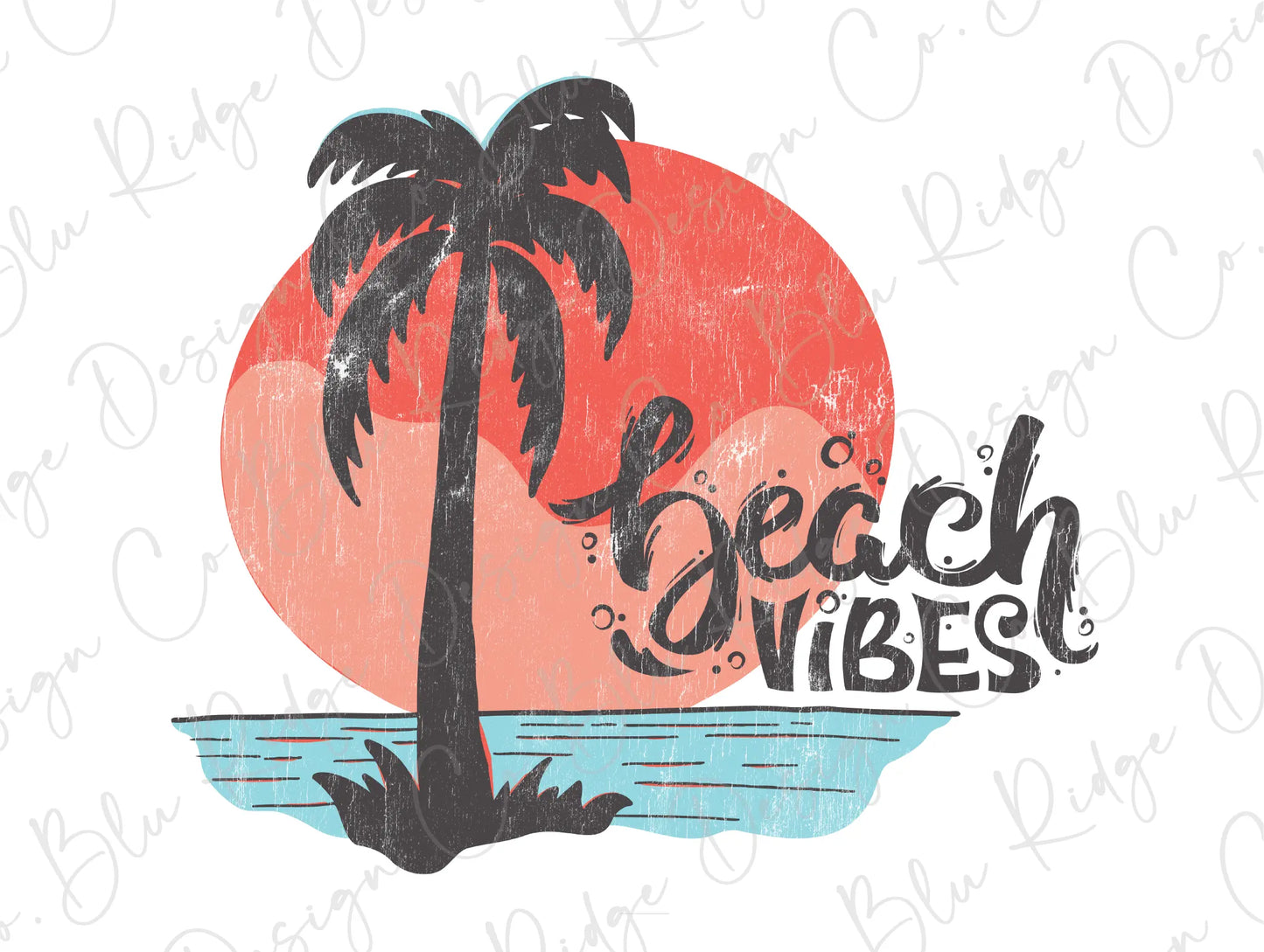 a drawing of a palm tree with the words beach vibes on it