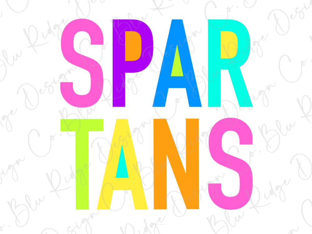 the text "SPAR TANS" in a large, colorful font.