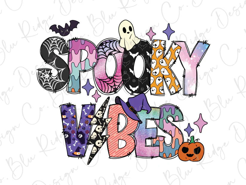 Halloween Spooky Vibes Graphic T-Shirt