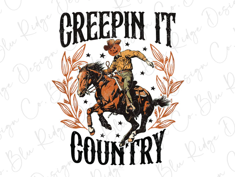 Creepin It Country (Back/Pocket) Combo Graphic T-Shirt