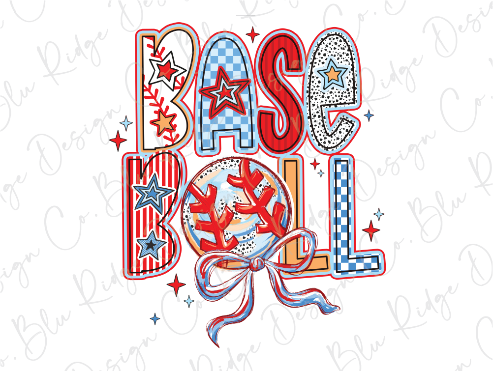 the word basall is made up of stars and stripes
