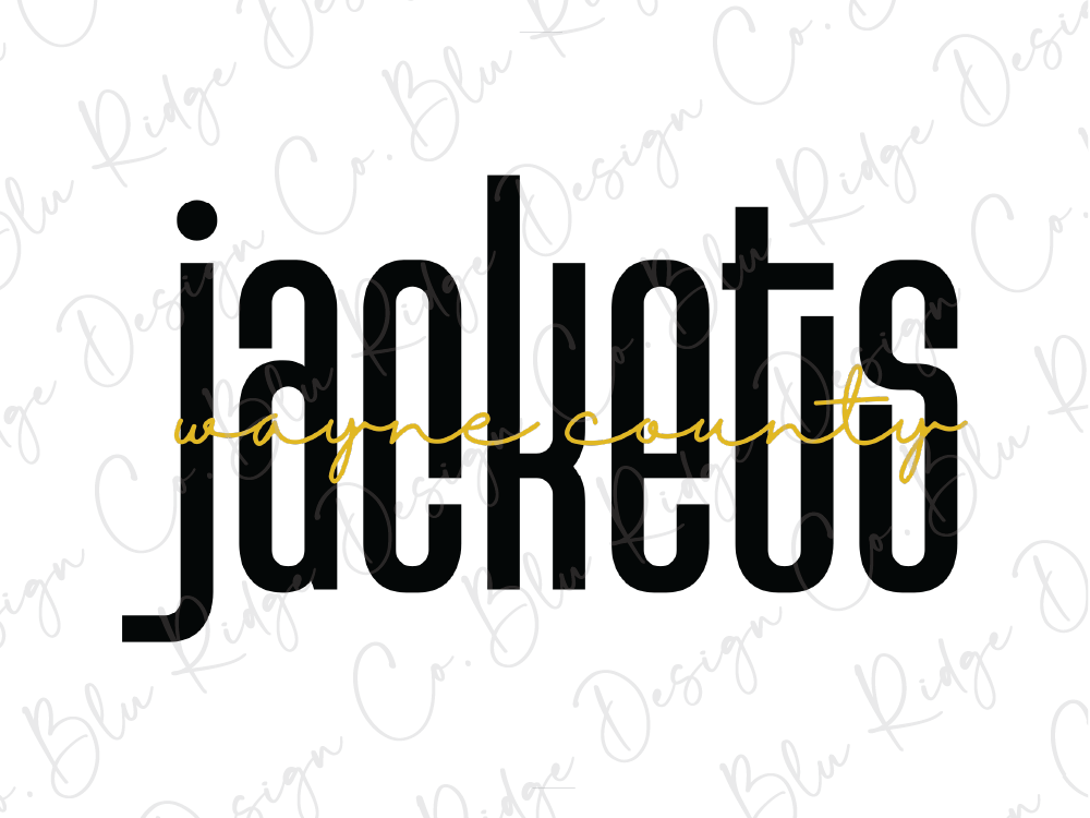 the word "jacketis" in a stylized font, with the word "wayne" written below it in a smaller font.