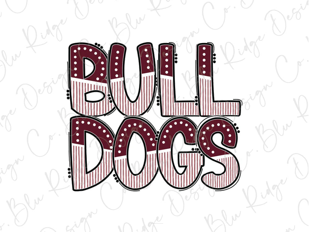 Preppy Bulldogs Coquette Graphic T-Shirt