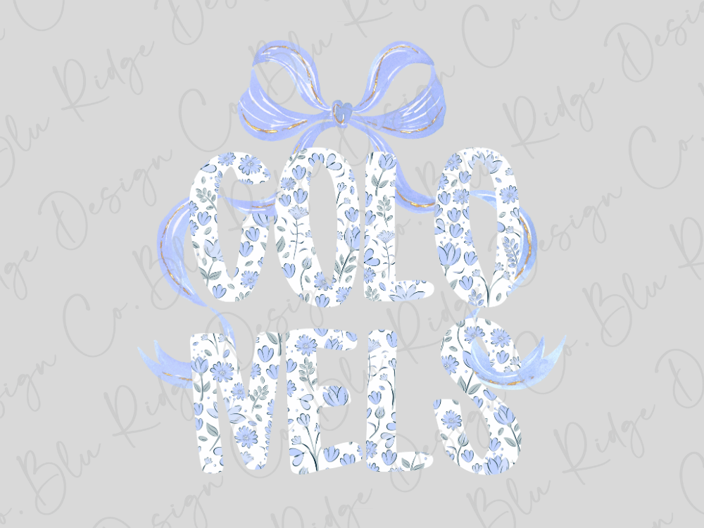 a floral pattern with the word "COLONELS" written in a decorative font.