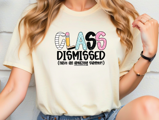a woman wearing a t - shirt that says class dismposed