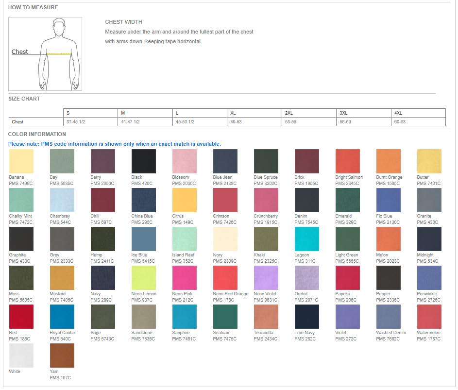 Blank Comfort Colors ® Heavyweight Ring Spun T-Shirt -1717