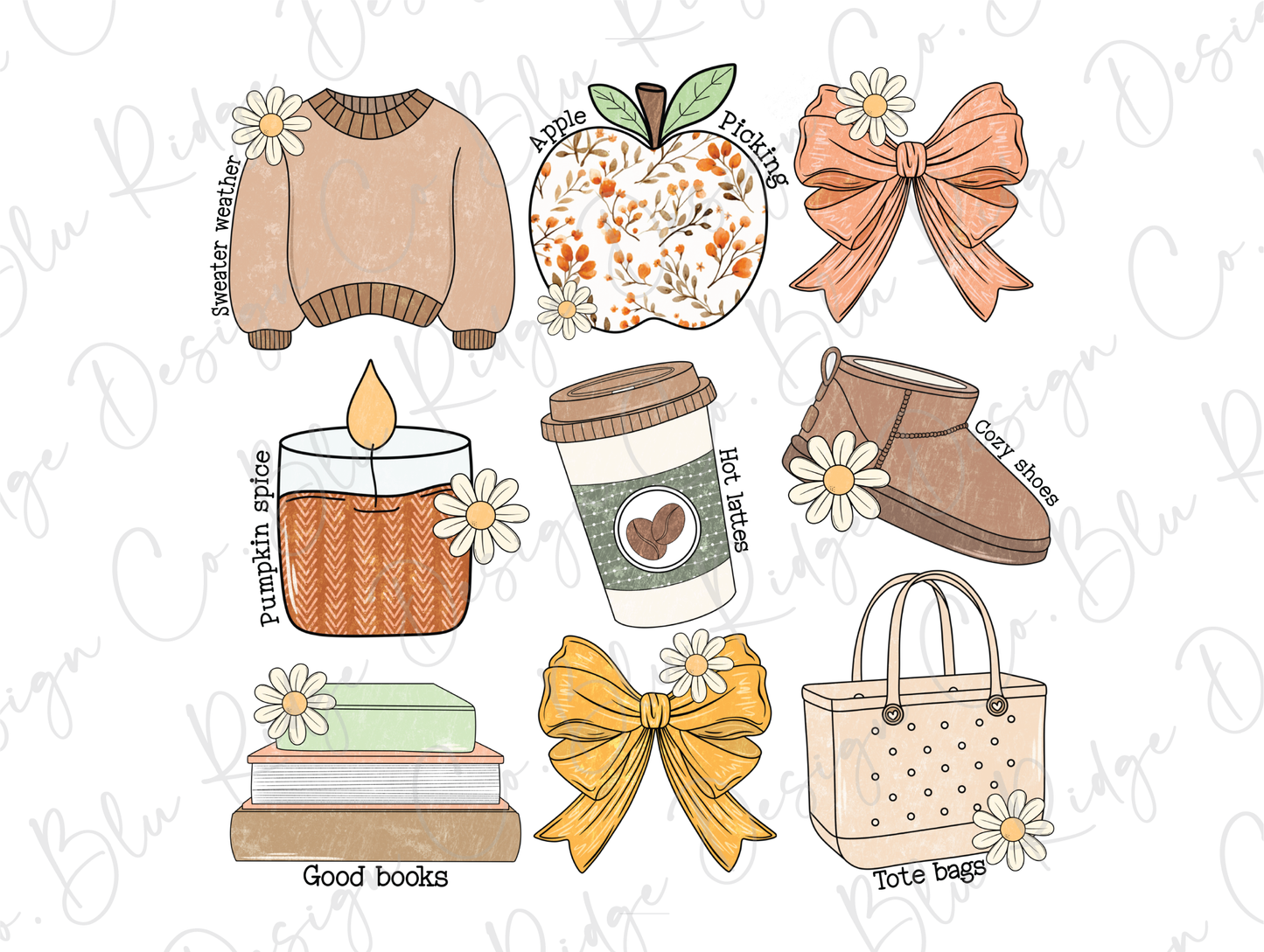 Fall Collage Necessities Graphic T-Shirt