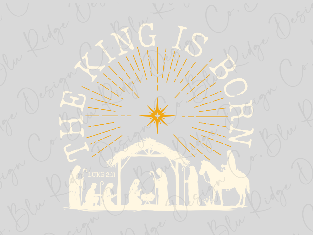 The King Is Born Nativity Graphic T-Shirt