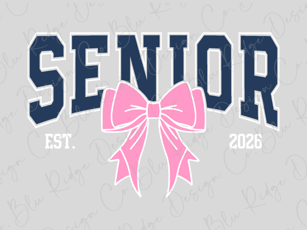 2026 Senior Coquette Bow Graphic T-Shirt