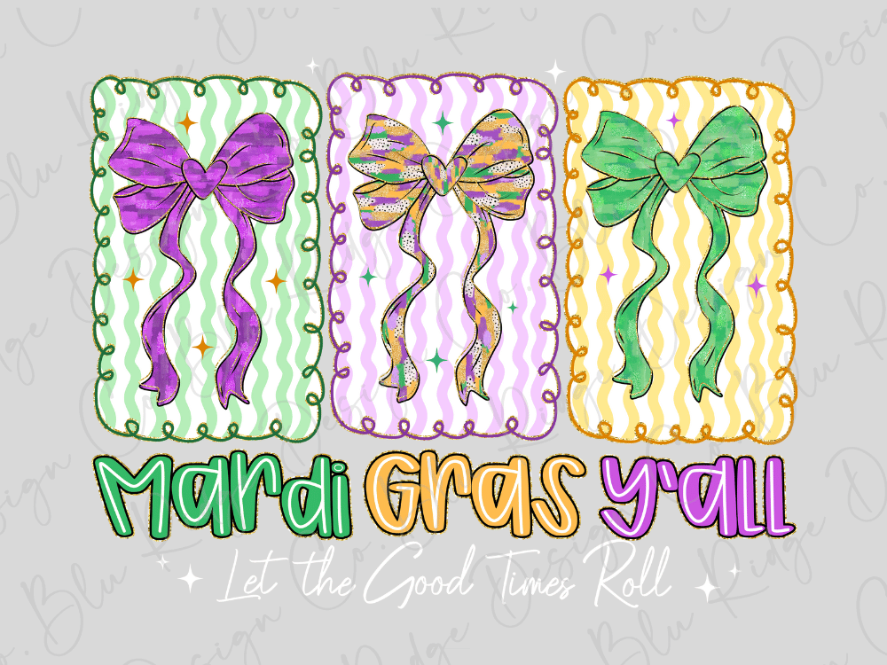 Mardi Gras Ya'll Let The Good Times Roll Graphic T-Shirt
