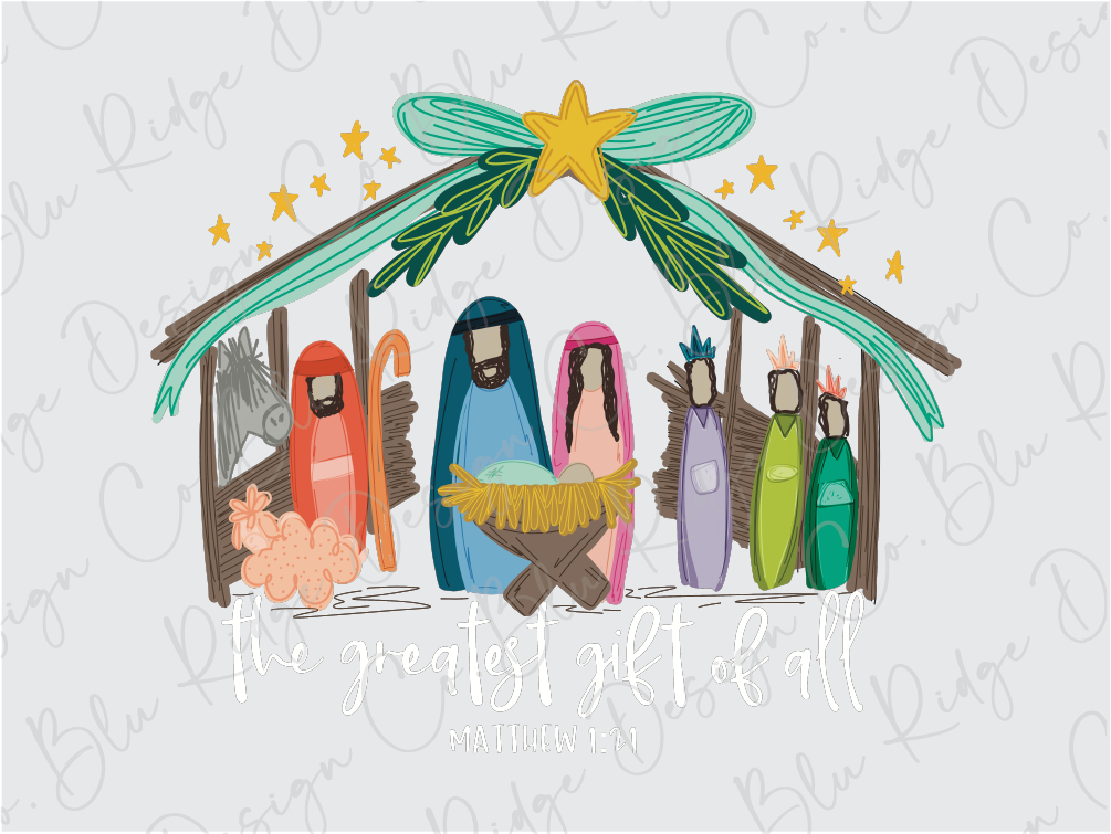 The Greatest Gift of all Matthew 1:21 Graphic T-Shirt