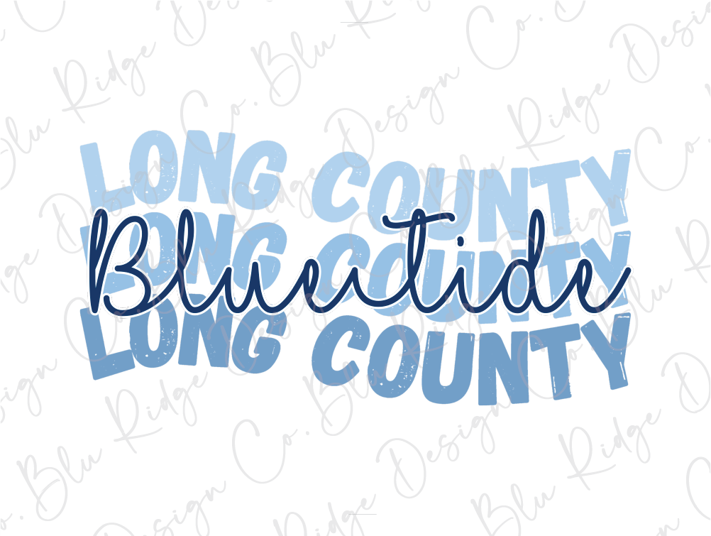 Long County Blue Tide School Spirit Graphic T-Shirt