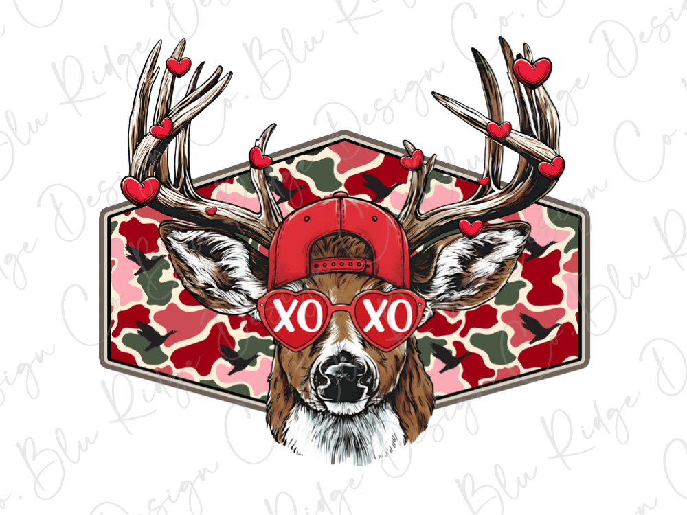XOXO Valentine's Day Deer Graphic T-Shirt