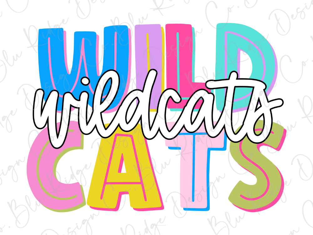 Wildcats School Mascot Spirit Graphic T-Shirt
