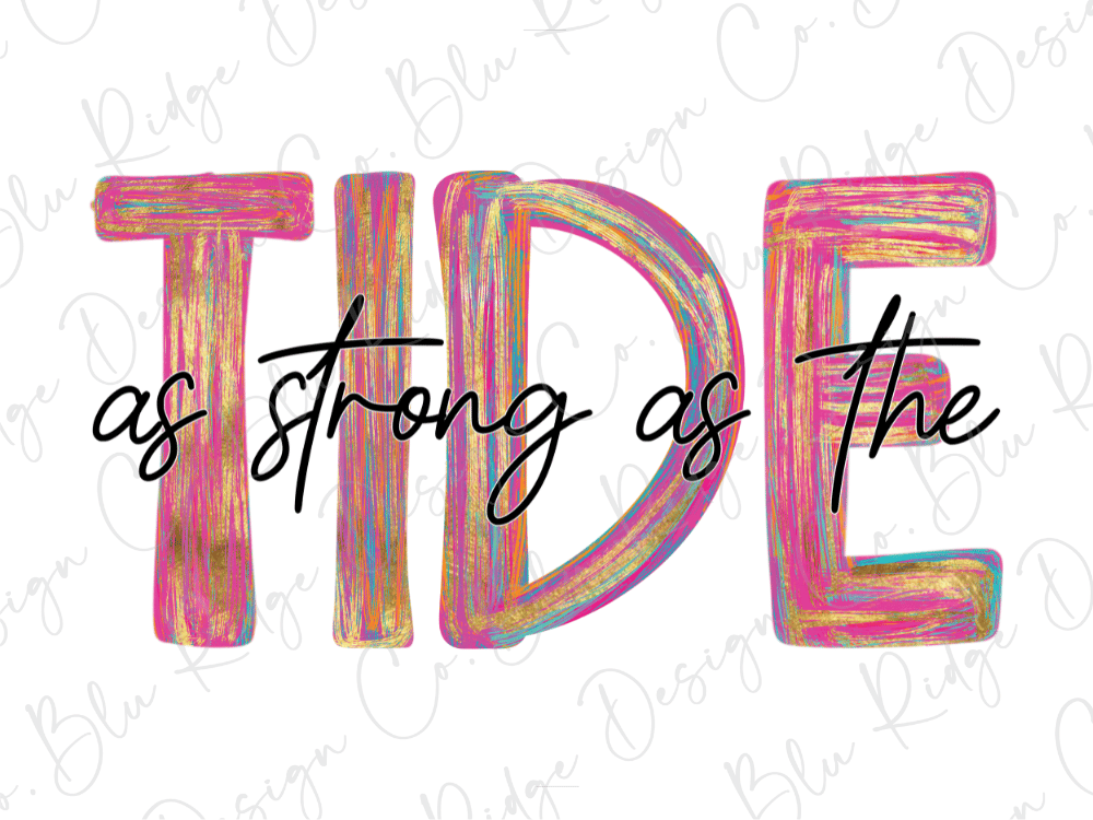 As Strong As The Tide Colorful Streak Graphic T-Shirt