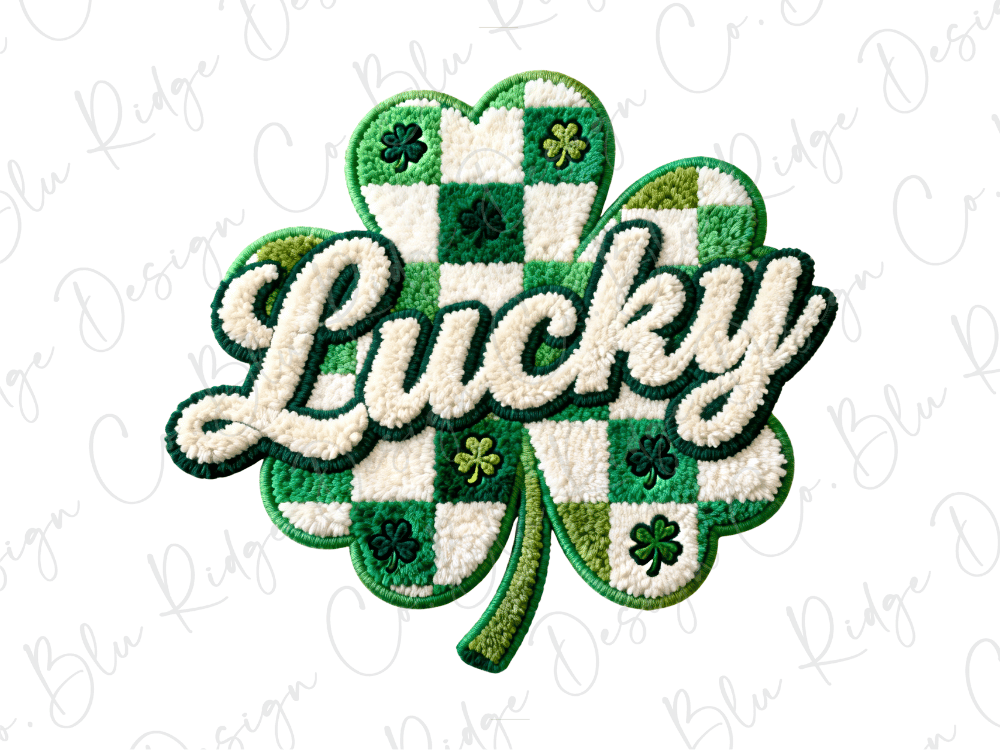 Lucky Faux Yarn St. Patrick's Day Shamrock Graphic T-Shirt