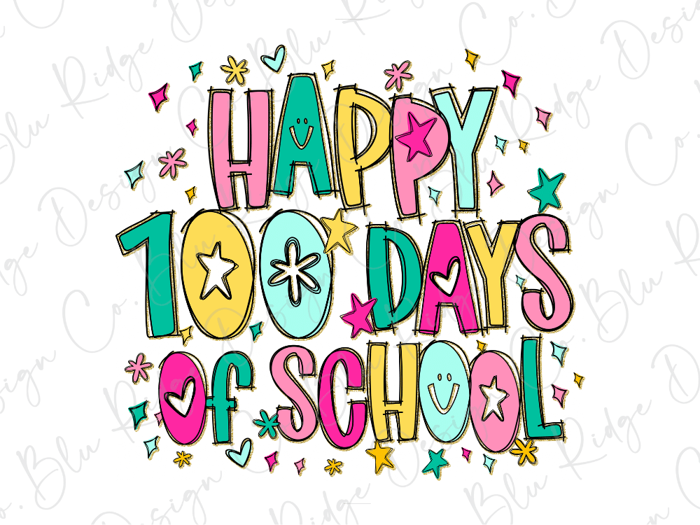 Happy 100 Days of School Graphic T-Shirt