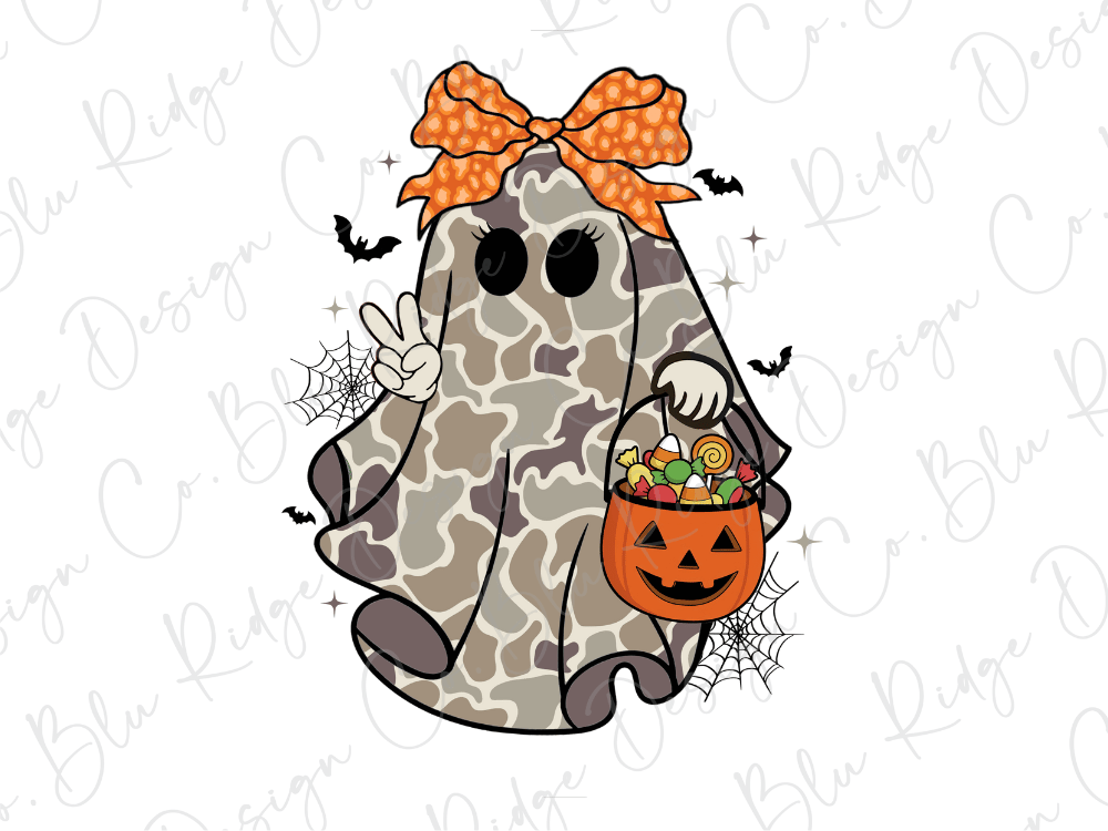 Camo Coquette Ghost Graphic T-Shirt