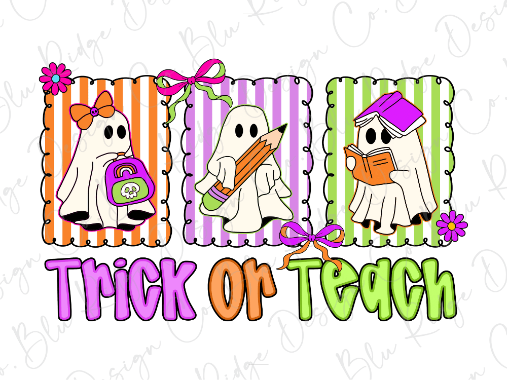 Trick Or Teach Preppy Teacher Graphic T-Shirt