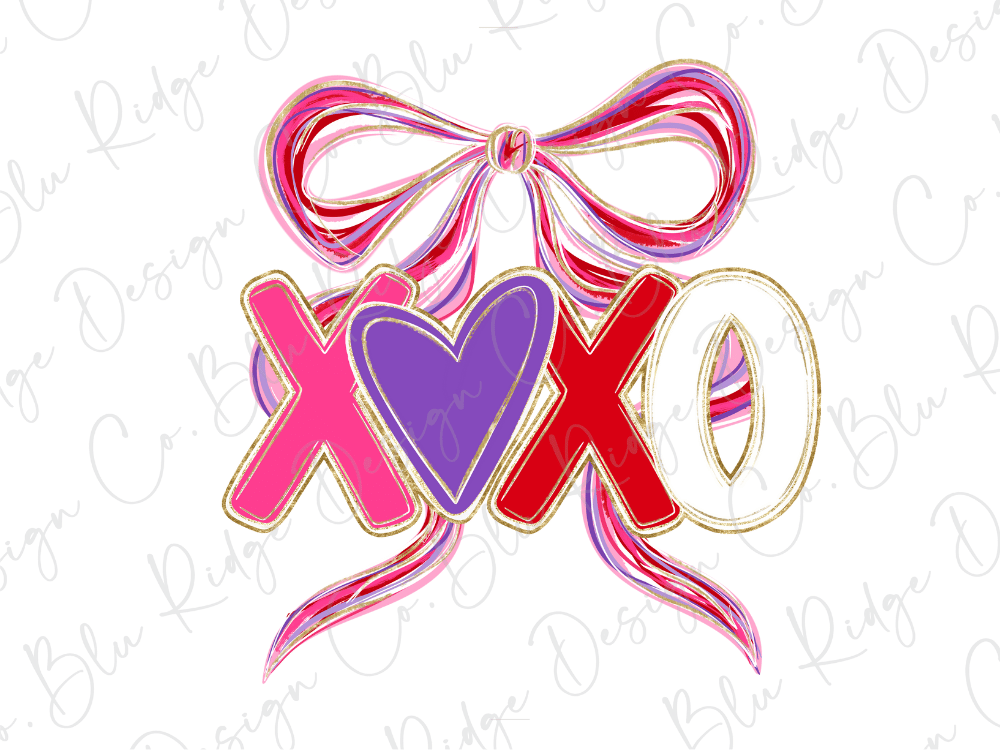 XOXO Faux Glitter Valentine's Day Graphic T-Shirt